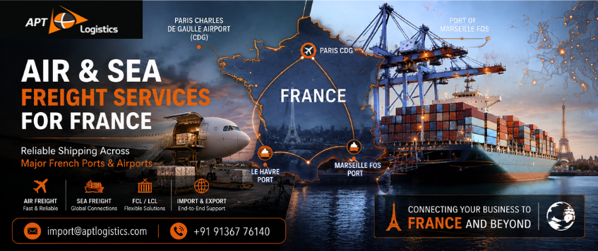 Air & Sea Freight Services for France | APT Logistics