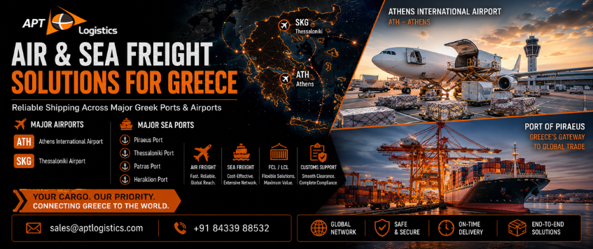 Air & Sea Freight Solutions for Greece | APT Logistics