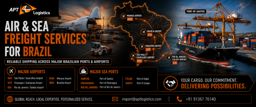 Air & Sea Freight Services for Brazil | APT Logistics