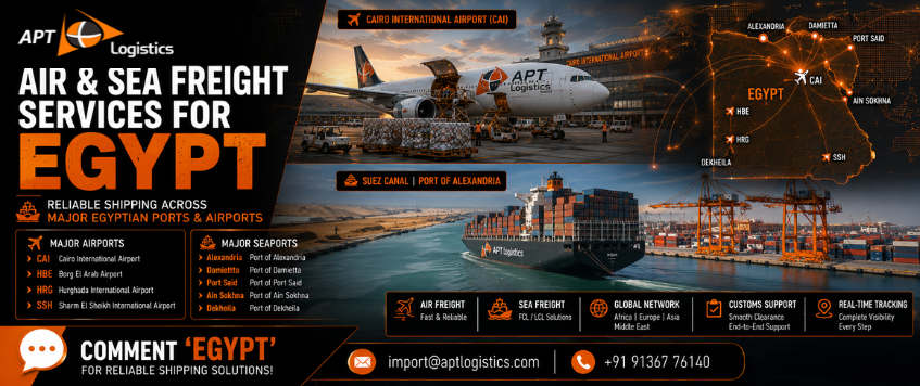 Air & Sea Freight Services for Egypt | APT Logistics