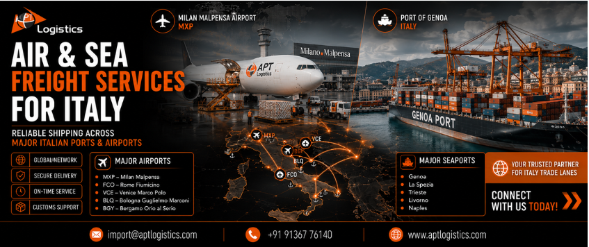 Air & Sea Freight Services for Italy | APT Logistics