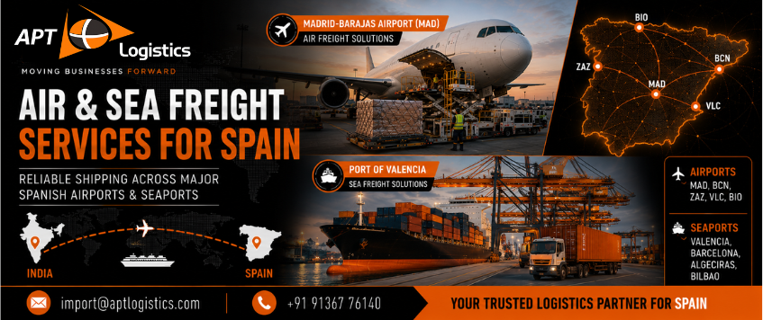 Air & Sea Freight Services for Spain | APT Logistics
