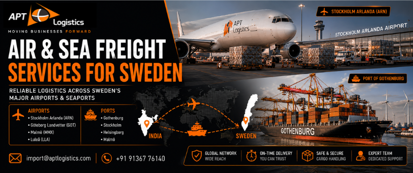Air & Sea Freight Services for Sweden | APT Logistics