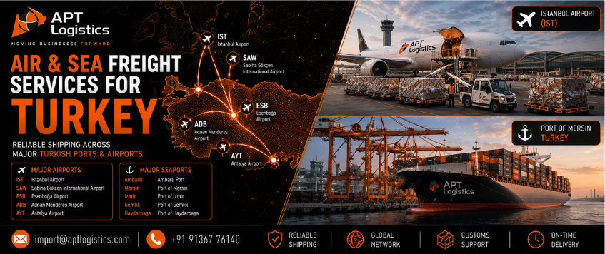 Air & Sea Freight Services for Turkey | APT Logistics