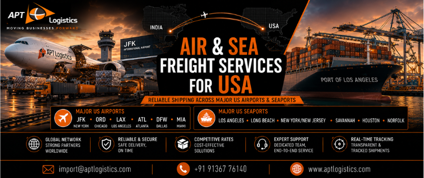 Air & Sea Freight Services for USA | APT Logistics