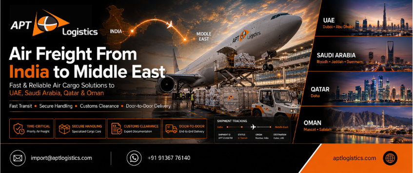 Air Freight India to Middle East | APT Logistics