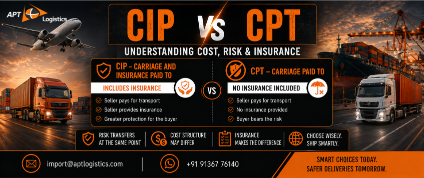 CIP vs CPT | Key Differences, Cost & Risk Explained | APT Logistics