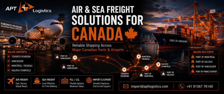 Air & Sea Freight Solutions for Canada | APT Logistics