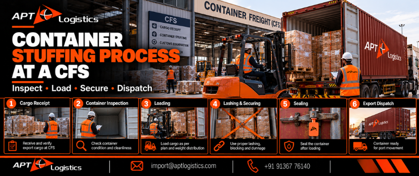 Container Stuffing Process at CFS: Exporter Guide