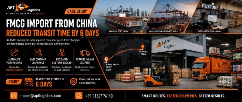FMCG Import from China Case Study | Faster Customs Clearance & Port Routing | APT Logistics