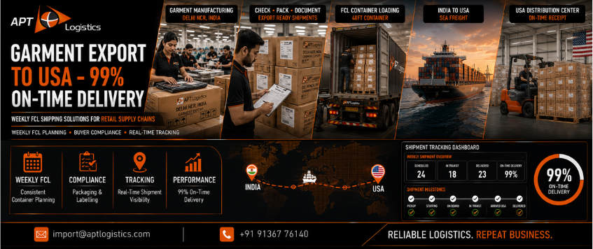 Garment Export to USA Case Study | FCL Shipping Solutions | APT Logistics