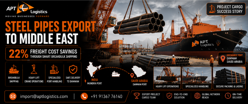 Steel Pipes Export to Middle East | Breakbulk Shipping Case Study